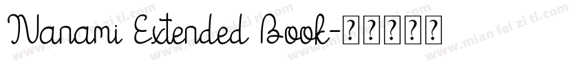 Nanami Extended Book字体转换